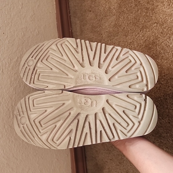 UGG Tasman Fur Jersey Cozy Slippers Pink Mist - Picture 9 of 16